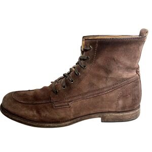 Frye Brown Leather Lace-Up Chukka Boots Mens 10D Apron Toe Made in Mexico